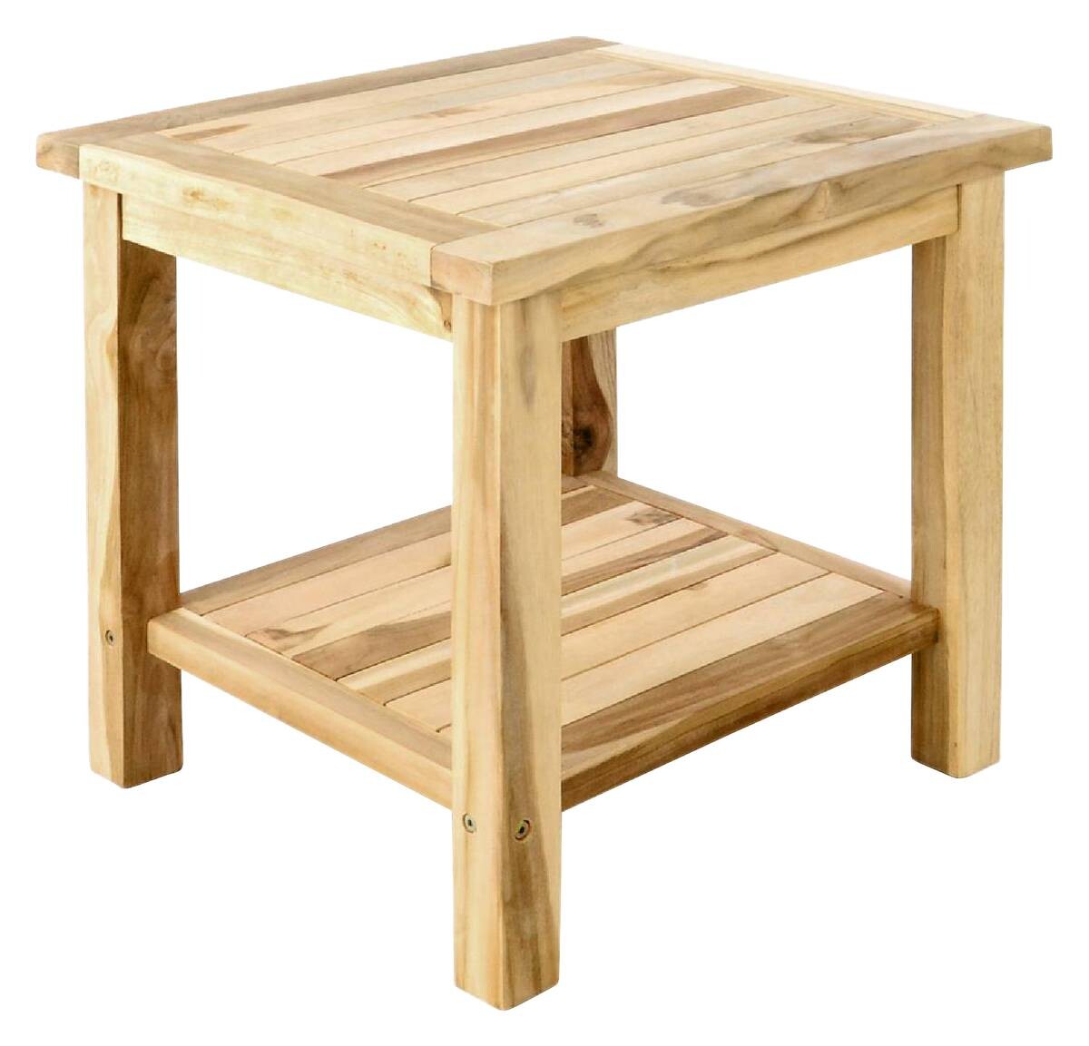 VCM Beistelltisch natur Holz B/H/T: ca. 50x50x50 cm
