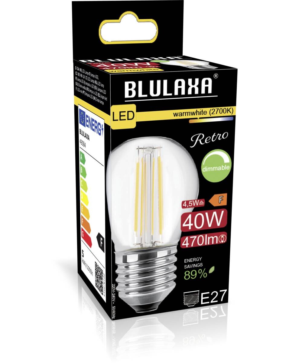 Blulaxa LED-Leuchtmittel Filamentlampe E27