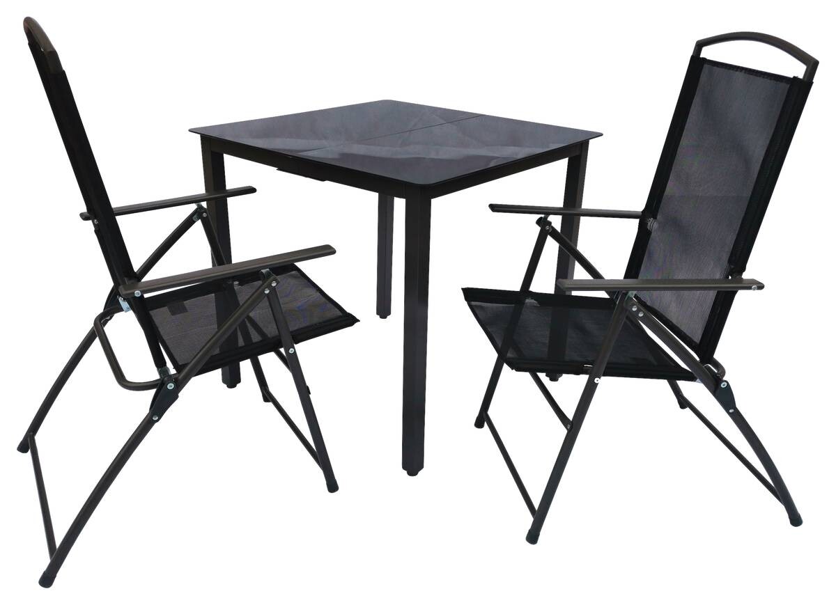 VCM Gartensitzgruppe anthrazit Aluminium B/H/T: ca. 80x76x80 cm