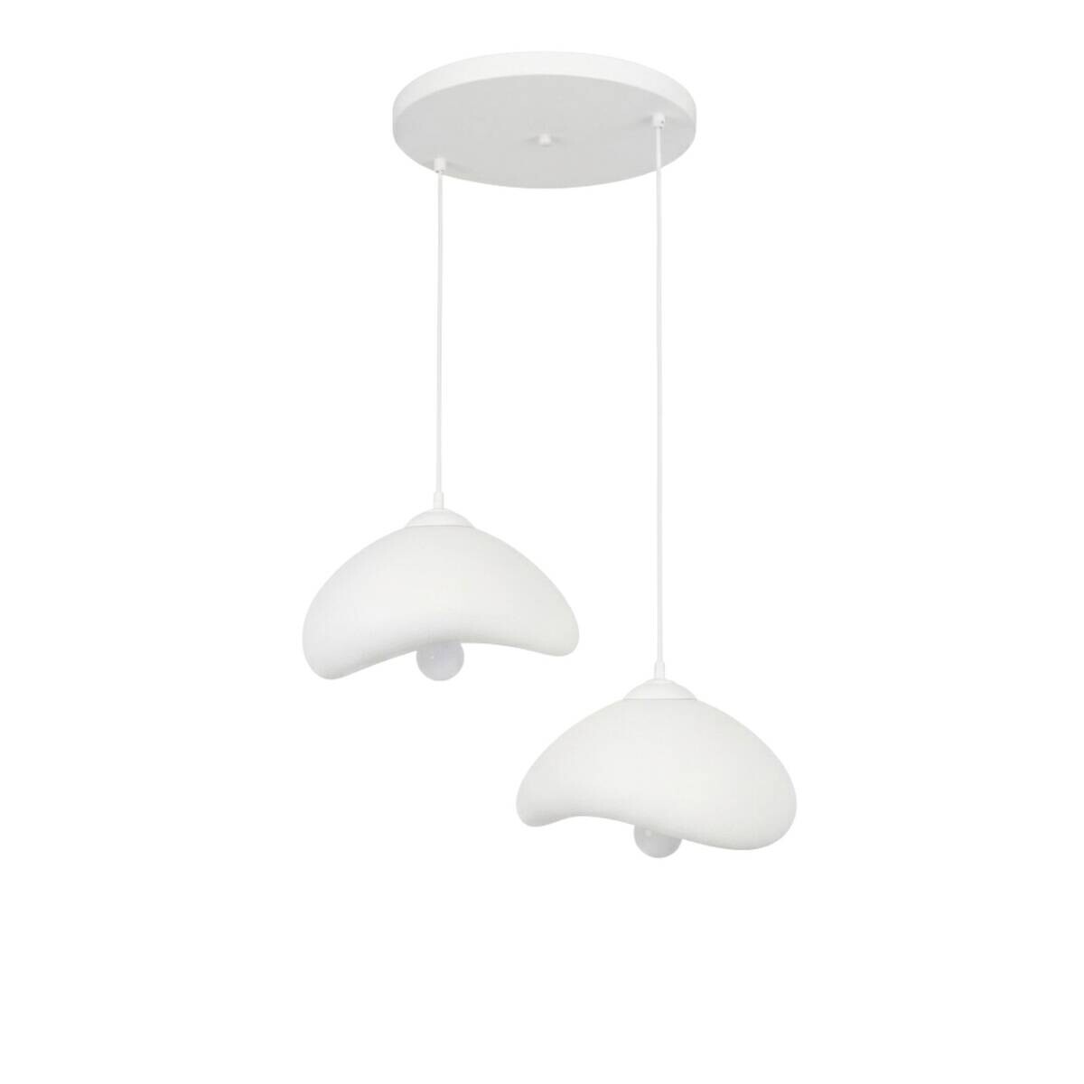 Opviq Pendelleuchte weiß B/H/T: ca. 45x104x45 cm E27 2 Brennstellen