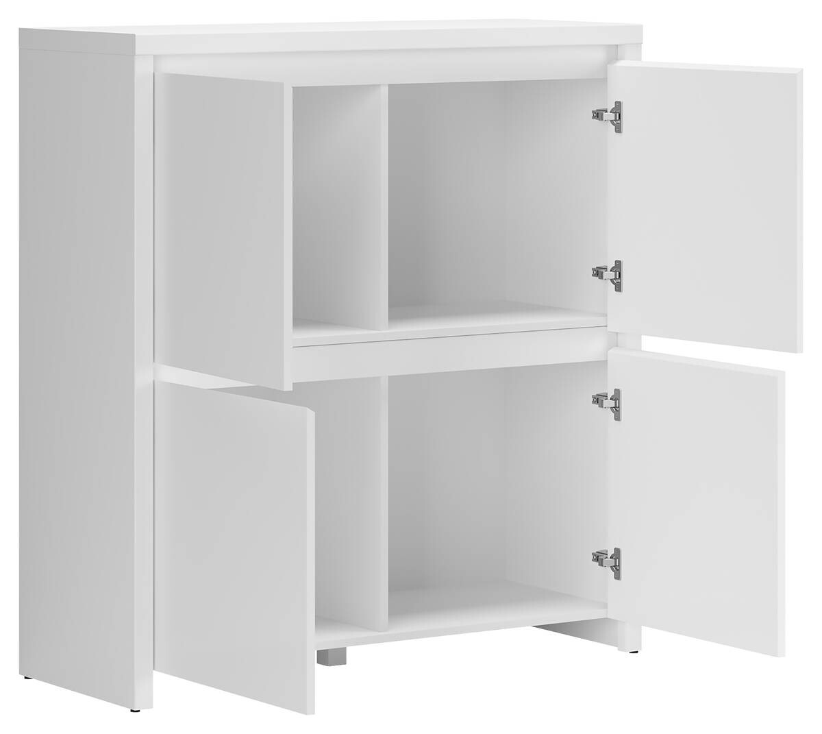 Sideboard Larios weiß matt weiß glänzend B/H/T: ca. 105x112x40 cm