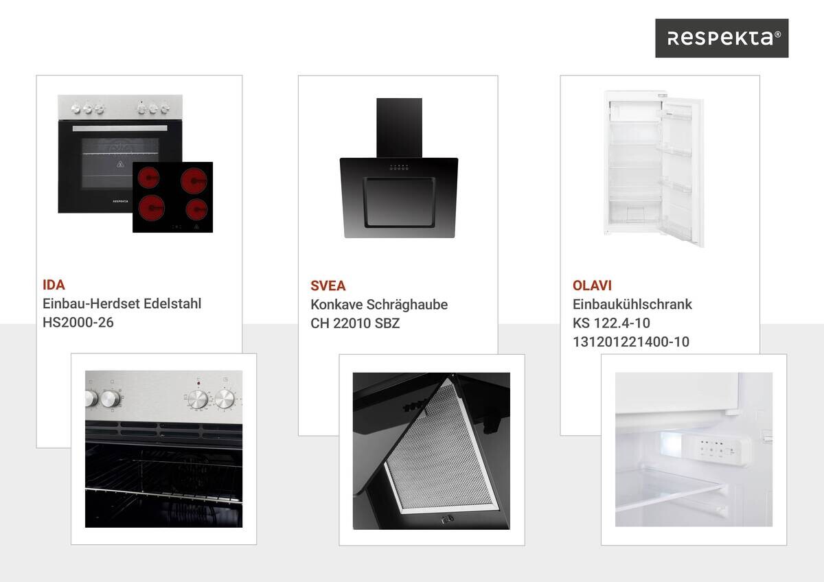 Respekta Winkelküche Hilde grau matt B/H/T: ca. 310x205x172 cm