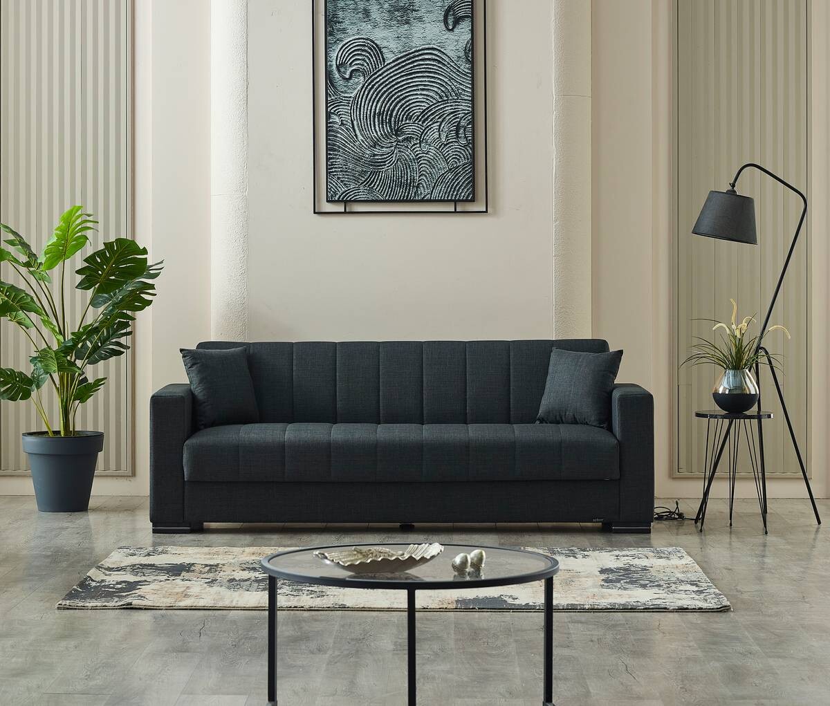 Sofa 3-2-1 Jerry anthrazit Microfaser