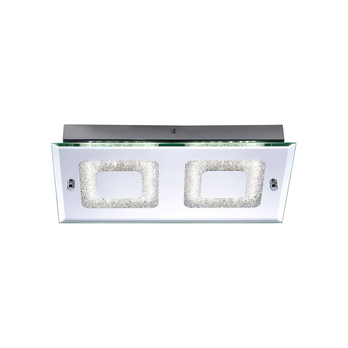 Just Light LED-Deckenleuchte LISA 11571-17 Chrom klar Glas Metall B/H/T: ca. 20x5,8x36 cm 2 Brennstellen