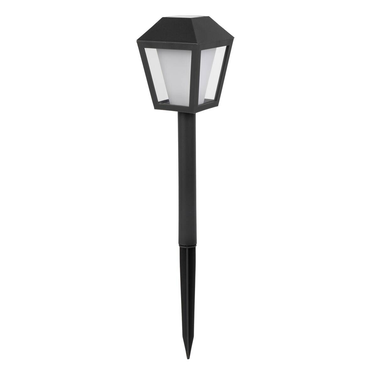 Solarleuchte schwarz Kunststoff H/D: ca. 38x7,5 cm