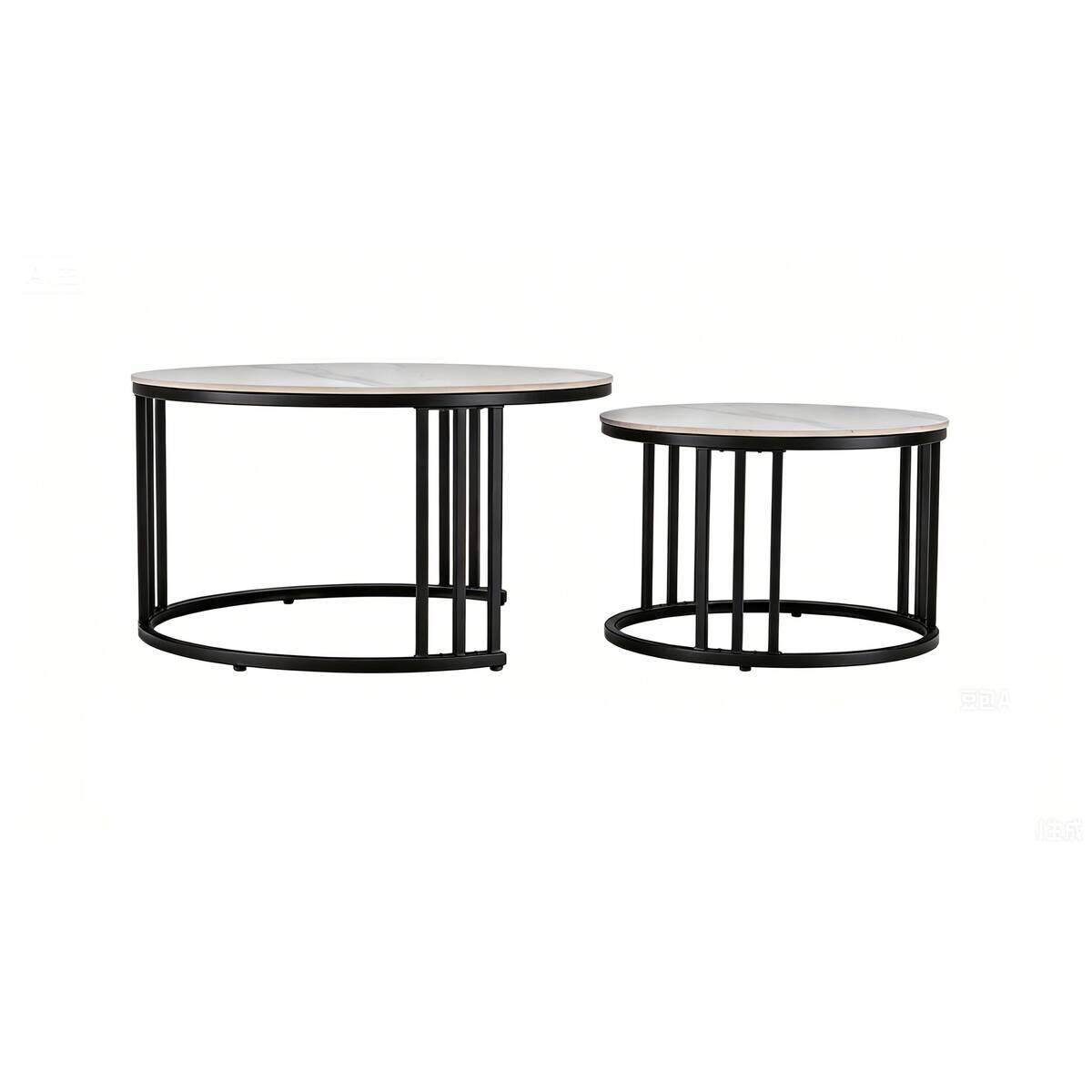 Couchtisch weiß Stein Optik H/D: ca. 45,5x80 cm