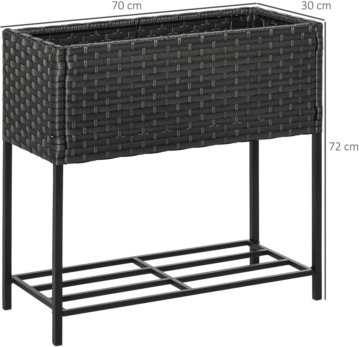 Outsunny Hochbeet B/H/T: ca. 70x72x30 cm