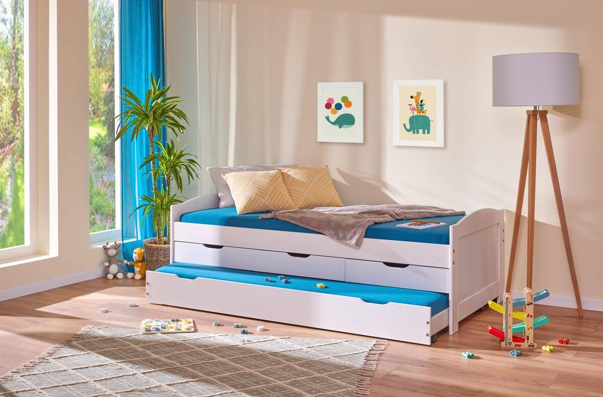 Funktionsbett Ulli weiß Liegefläche B/L: ca. 90x200 cm