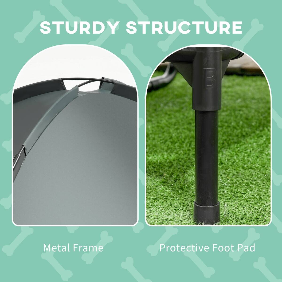 PawHut Hunde-Zubehör grau Polypropylen B/H/L: ca. 46x61x62 cm