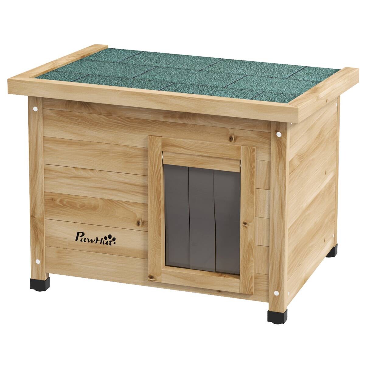PawHut Katzenhaus gelb Holz B/H/L: ca. 45x43x57 cm