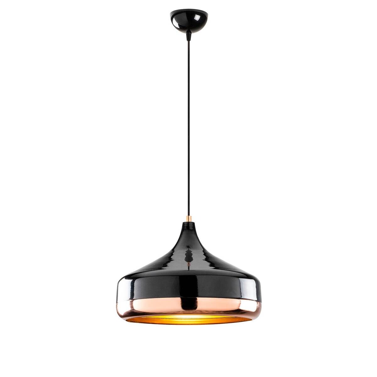 Opviq Pendelleuchte Yildo Kupfer schwarz Metall B/H/T/L/D: ca. 36x122x36x36x36 cm E27 1 Brennstellen
