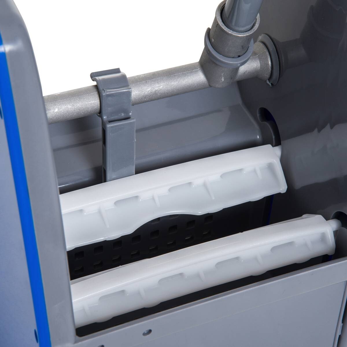 HOMCOM Wischwagen blau Metall B/H/T: ca. 45x92x45 cm