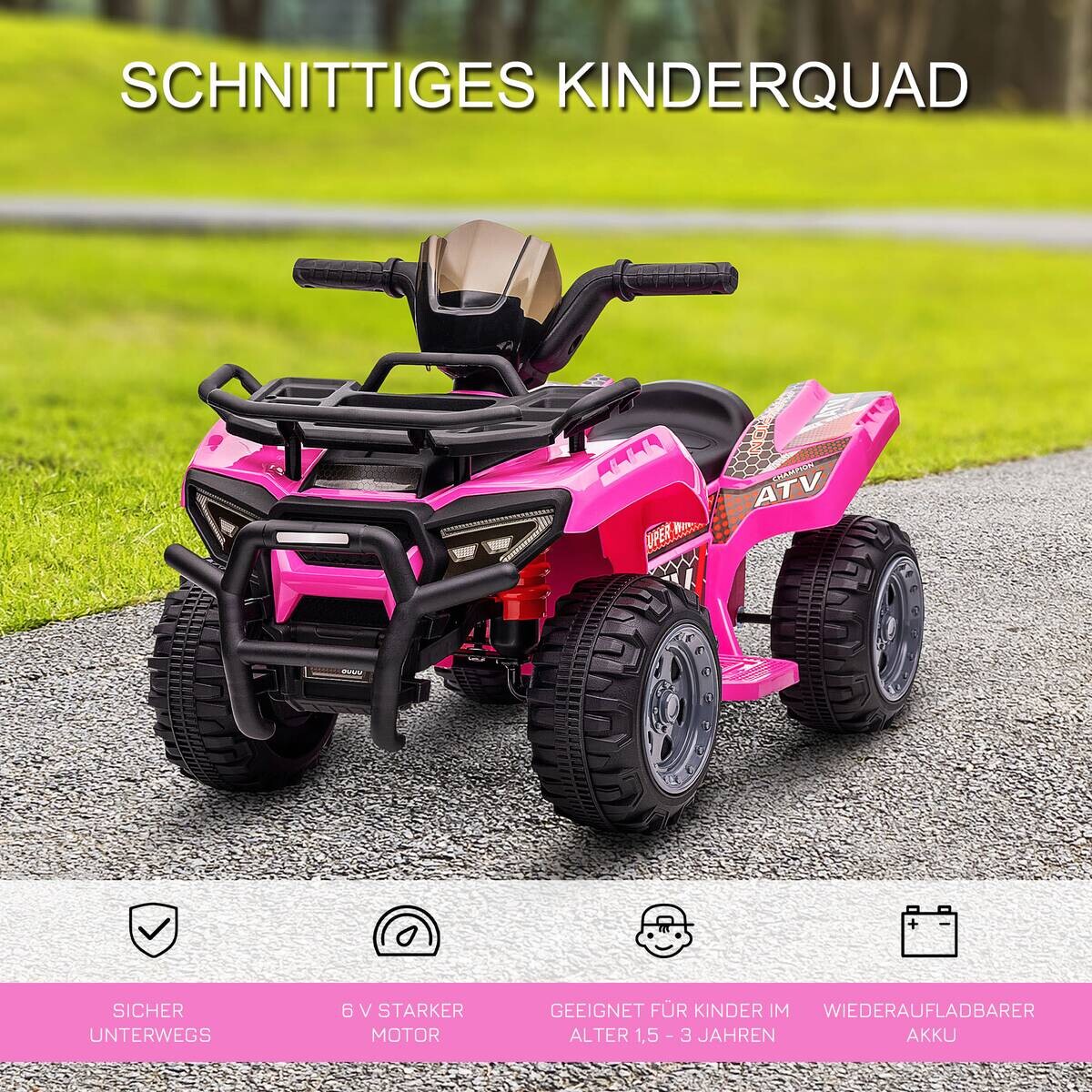 HOMCOM Kinderauto rosa B/H/L: ca. 42x70x45 cm