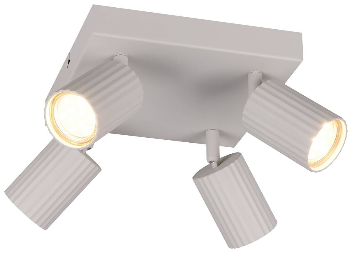 Reality Spot 4-flg. Soka grau Metall B/H/L: ca. 20x14,5x20 cm GU10 4 Brennstellen