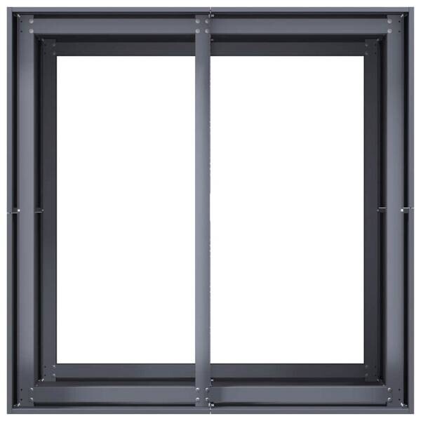 vidaXL Pflanzkübel anthrazit Stahl B/H/L: ca. 80x80x80 cm