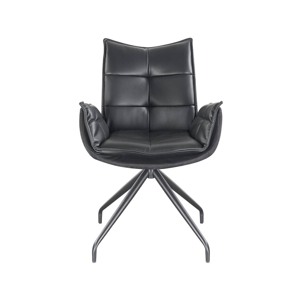 Armlehnstuhl Malin schwarz Kunstleder B/H/T: ca. 59x93x65,5 cm