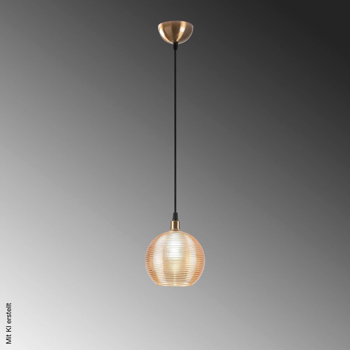 Opviq Pendelleuchte Muzo-2135 gelb Glas B/H/T/L/D: ca. 15x110x15x15x15 cm E27 2 Brennstellen
