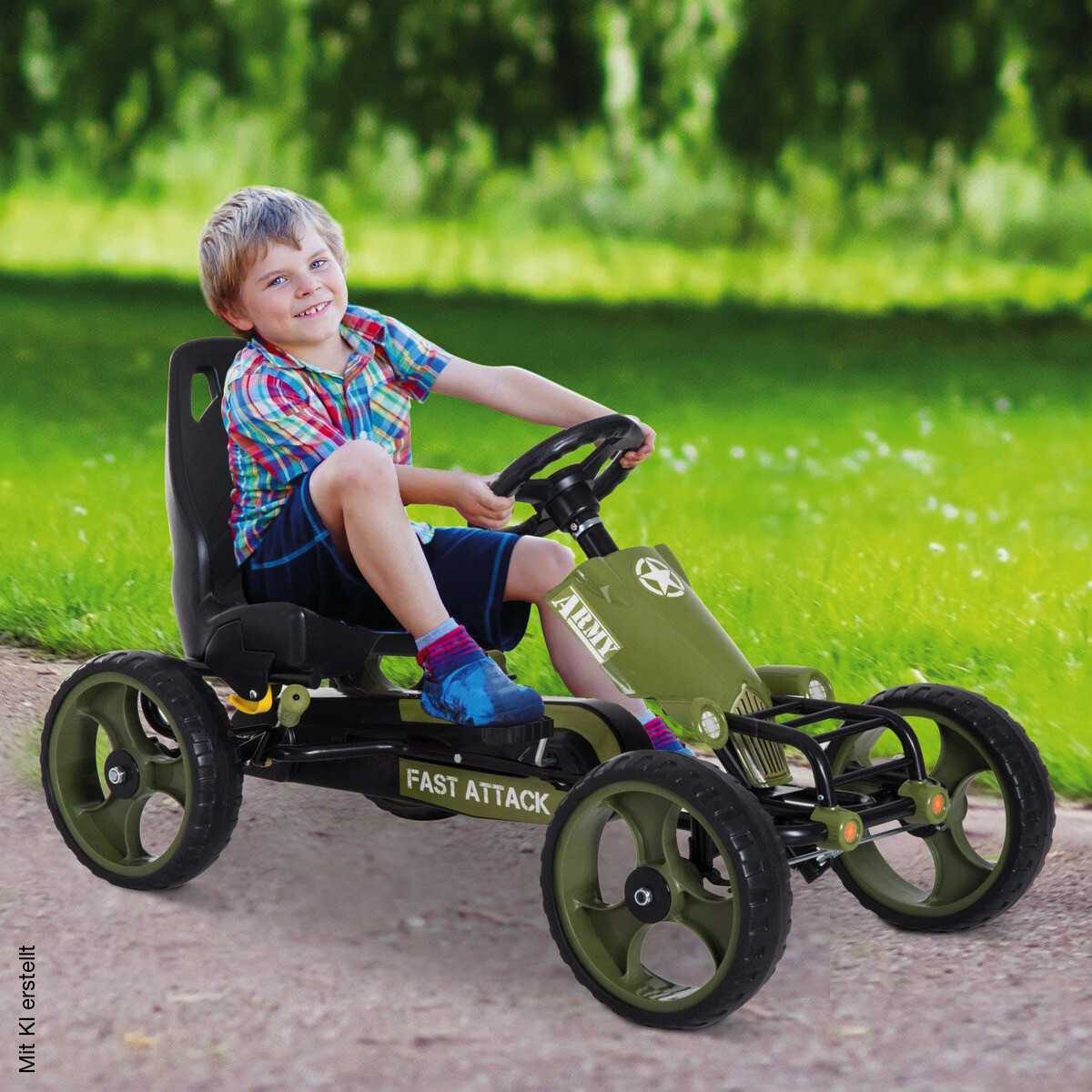 HOMCOM Go Kart schwarz B/H/L: ca. 54x61x105 cm