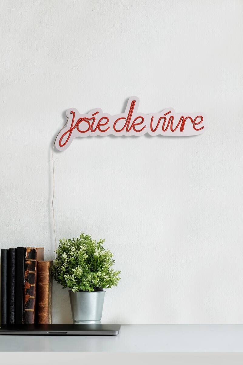Opviq LED-Wandleuchte rot PVC B/H/T/L: ca. 53x19x2x53 cm