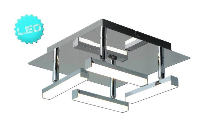 Näve Leuchten LED Deckenleuchte NV1228542 Chrom Metall Acryl B/H/T: ca. 25x11x25 cm null 4 Brennstellen