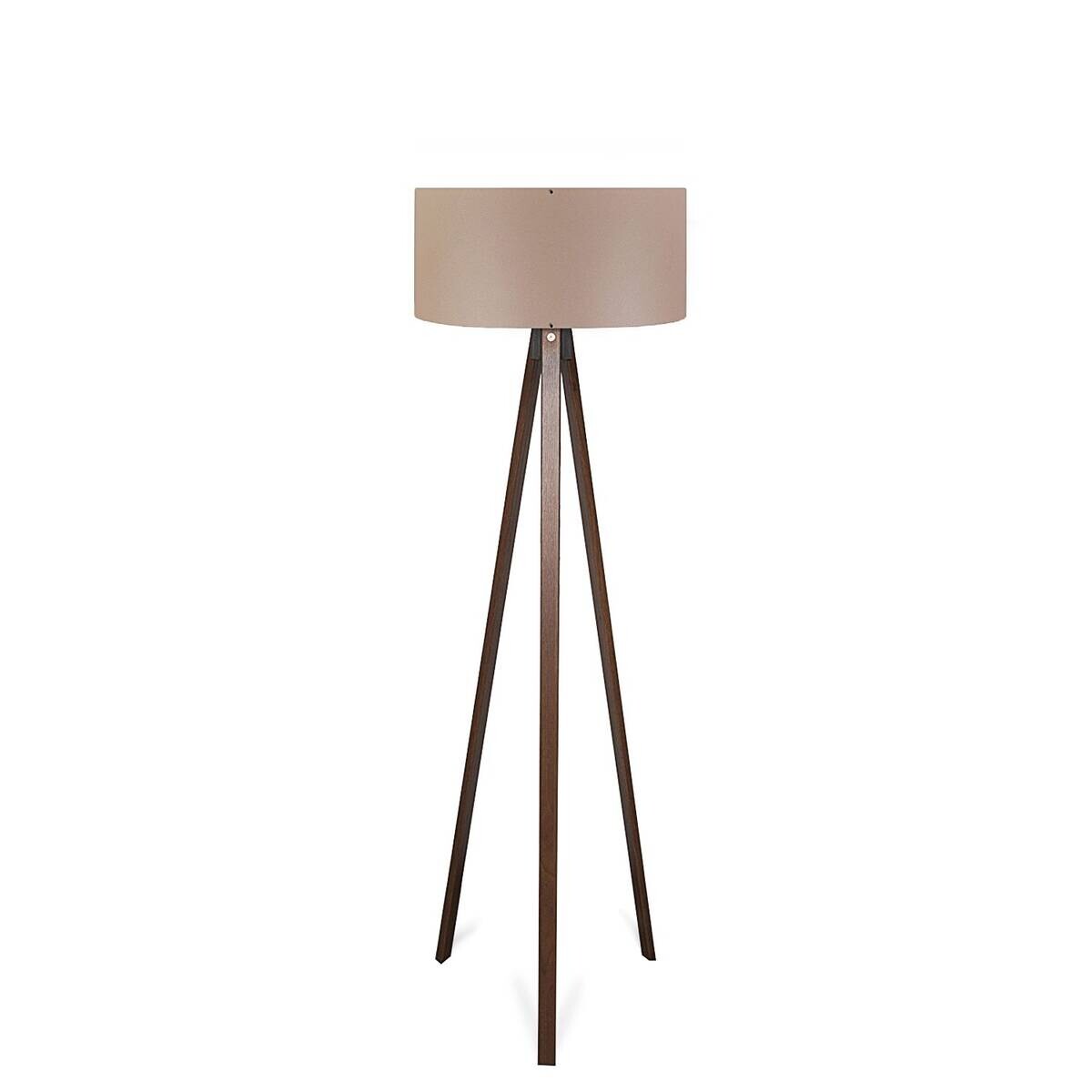 Opviq Stehlampe braun PVC MDF B/H/T/L/D: ca. 38x140x38x38x38 cm E27 1 Brennstellen