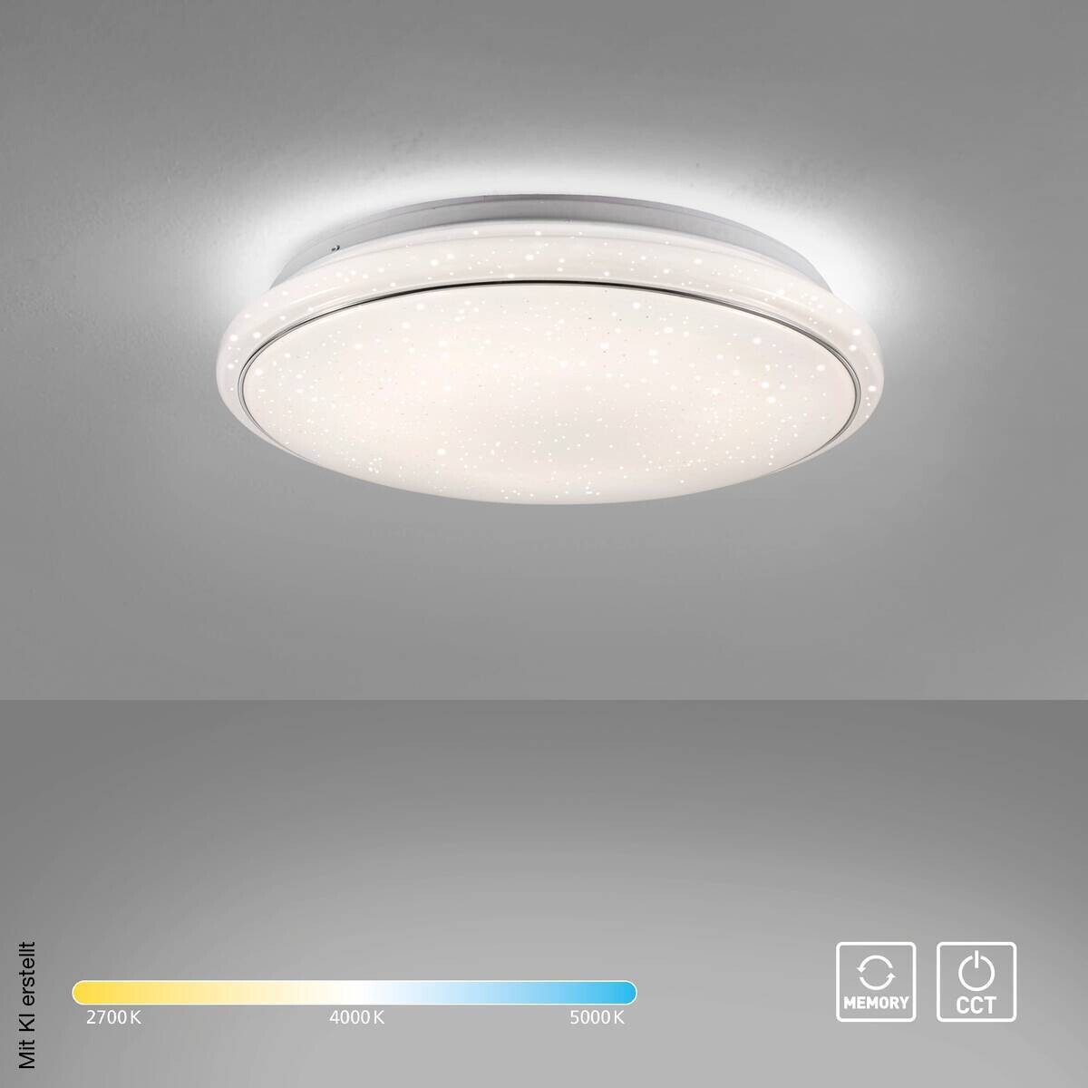Just Light Deckenleuchte 14364-16 weiß Metall Kunststoff H/D: ca. 10x44 cm