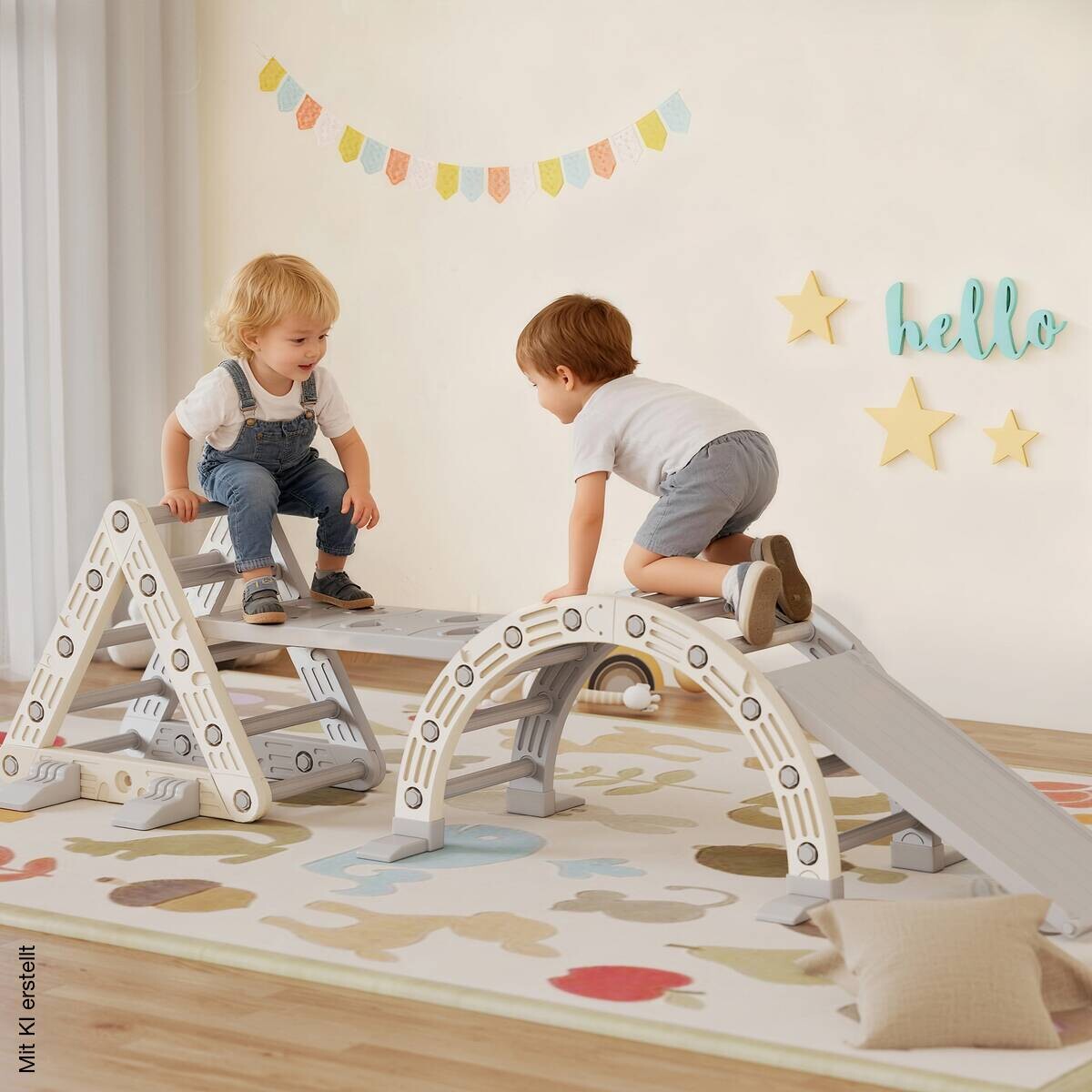 AIYAPLAY Klettergerüst grau B/H/L: ca. 70x56x104 cm