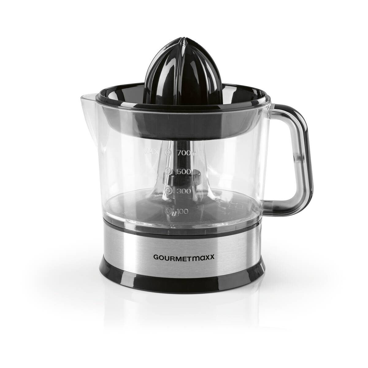 GOURMETmaxx Zitruspresse schwarz Kunststoff Edelstahl B/H/L: ca. 14x21x19 cm ca. 0,7 l