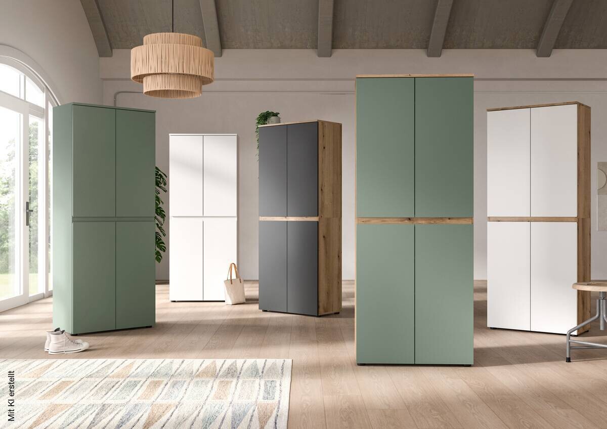 Schrank SCARPA Evoke Oak Nachbildung weiß B/H/T: ca. 105x175x37 cm