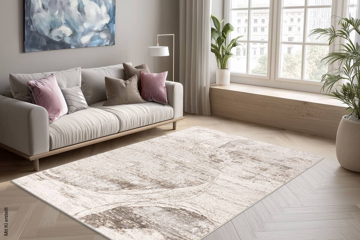 Kayoom Teppich Chalk 325 silber B/L: ca. 200x290 cm