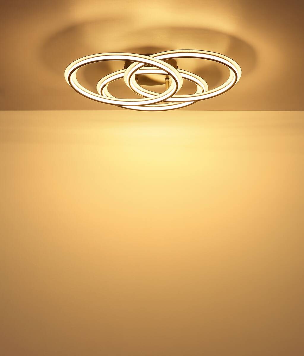 GLOBO LED-Deckenleuchte ELAN schwarz Aluminium Metall H/D: ca. 9,7x52 cm 1 Brennstellen