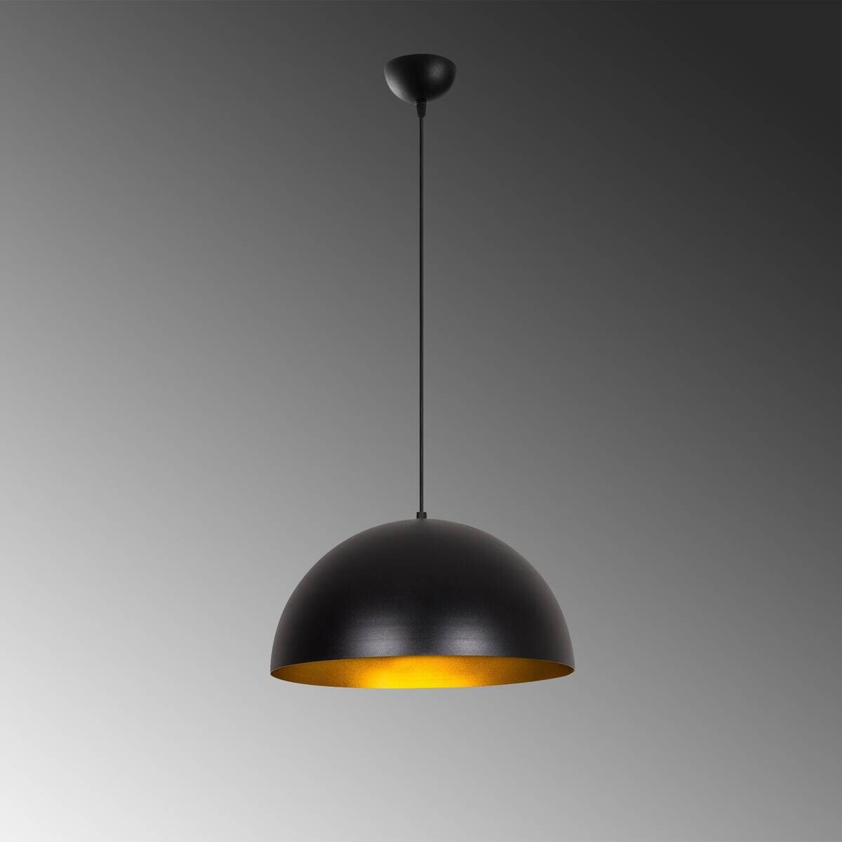 Opviq Pendelleuchte Sivani schwarz gold Eisen B/H/T/L/D: ca. 40x116x40x40x40 cm E27 1 Brennstellen