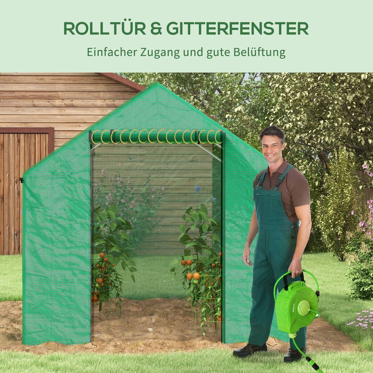 Outsunny Gewächshaus B/H/L: ca. 300x200x200 cm