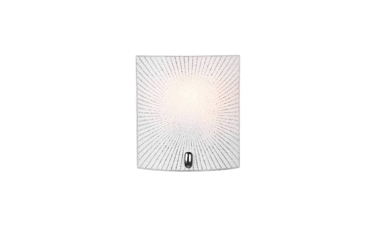 TRIO Wandleuchte 212200100 Elisa Chrom klar Metall Glas B/H/T: ca. 20x22x8 cm E27 1 Brennstellen