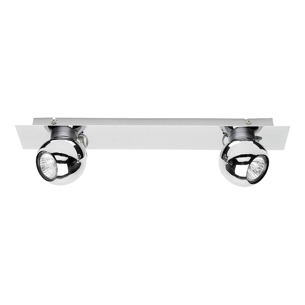 SPOT Light Spotbalken Sergio Chrom Metall B/H/T: ca. 45x11,5x8 cm GU10 2 Brennstellen