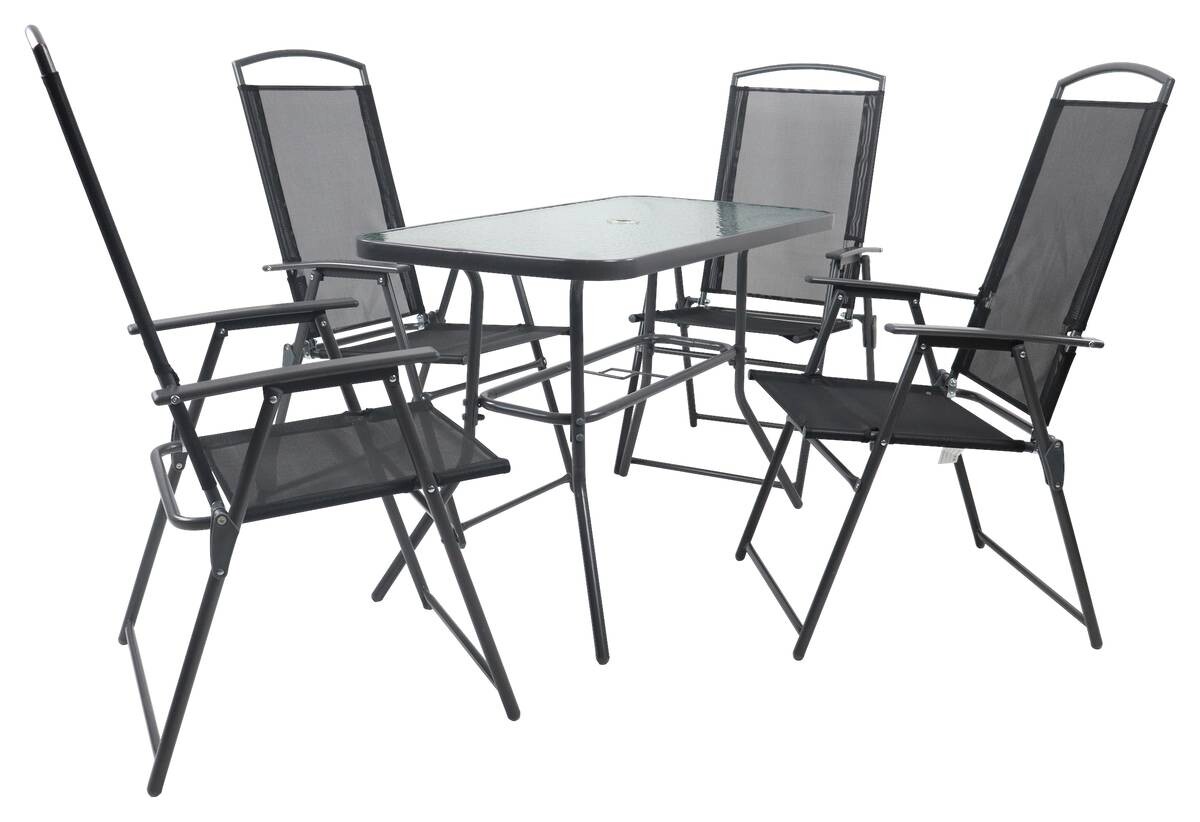 VCM Gartensitzgruppe anthrazit Stahl