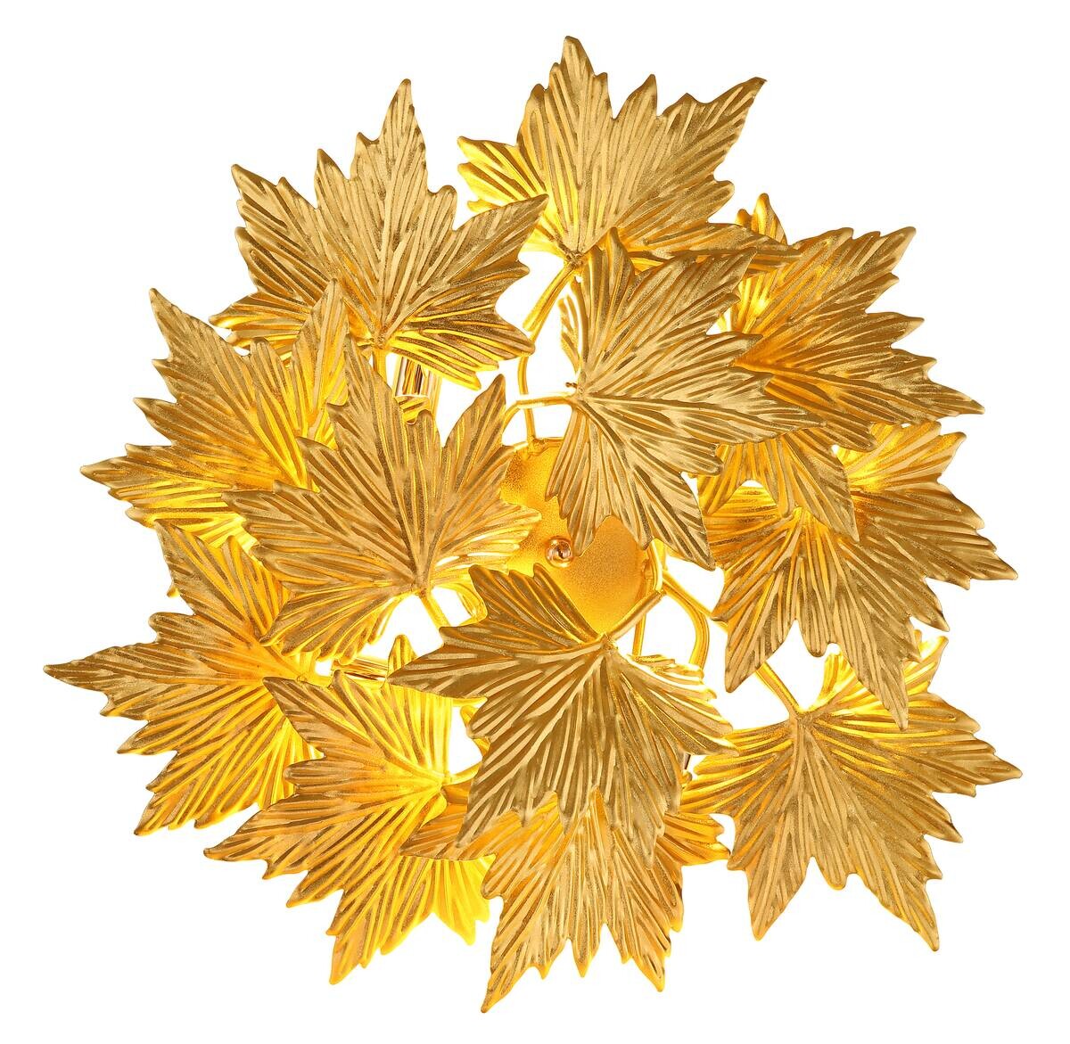 GLOBO LED-Wandleuchte NADURE gold Metall D: ca. 45 cm 4 Brennstellen