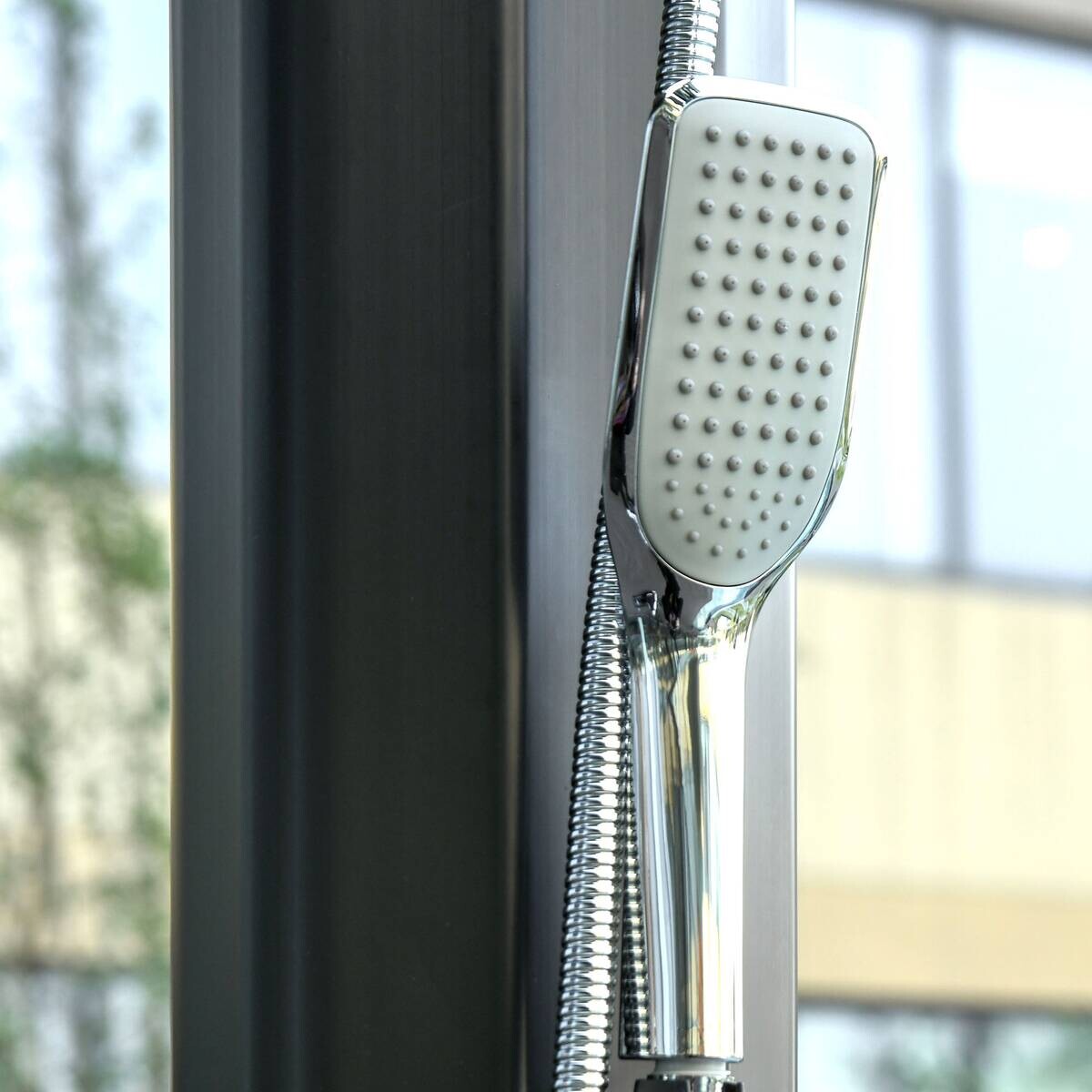 Outsunny Camping-Zubehör schwarz Edelstahl B/H/L: ca. 14,5x17,5x216 cm