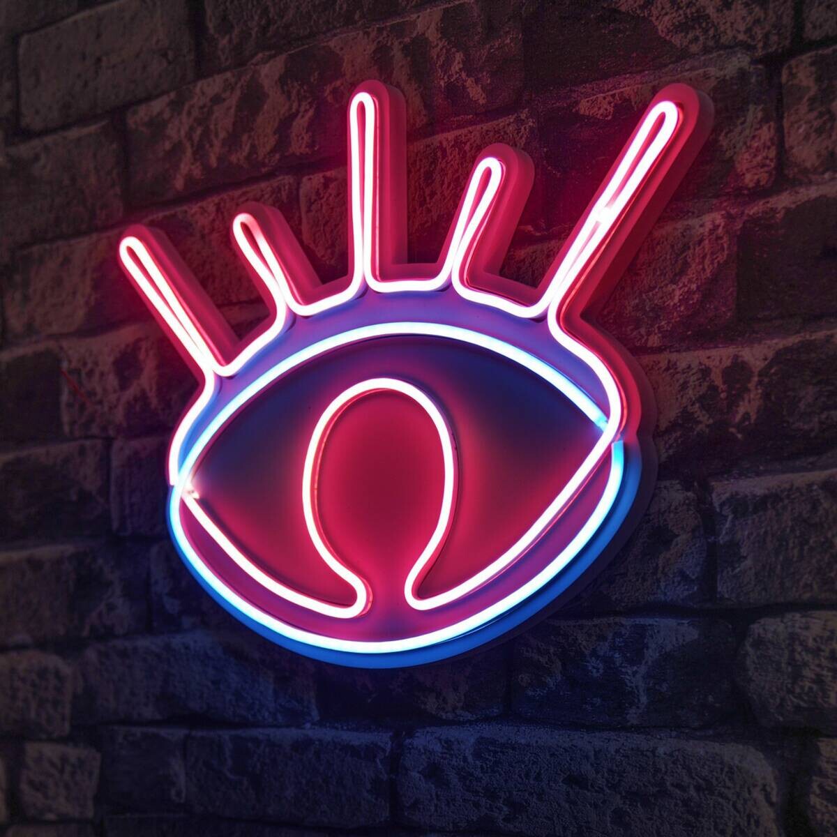 Opviq LED-Wandleuchte rosa blau PVC B/H/T/L: ca. 38x30x3x38 cm