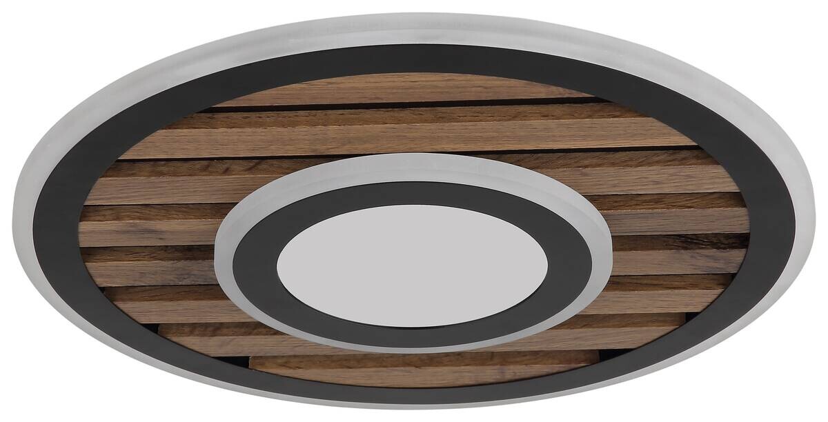 GLOBO Deckenleuchte Opal mattschwarz Metall MDF H/D: ca. 6x40 cm 1 Brennstellen