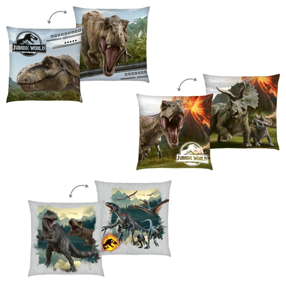 Jurassic World Dekokissen sortiert 100% Polyester B/L: ca. 40x40 cm