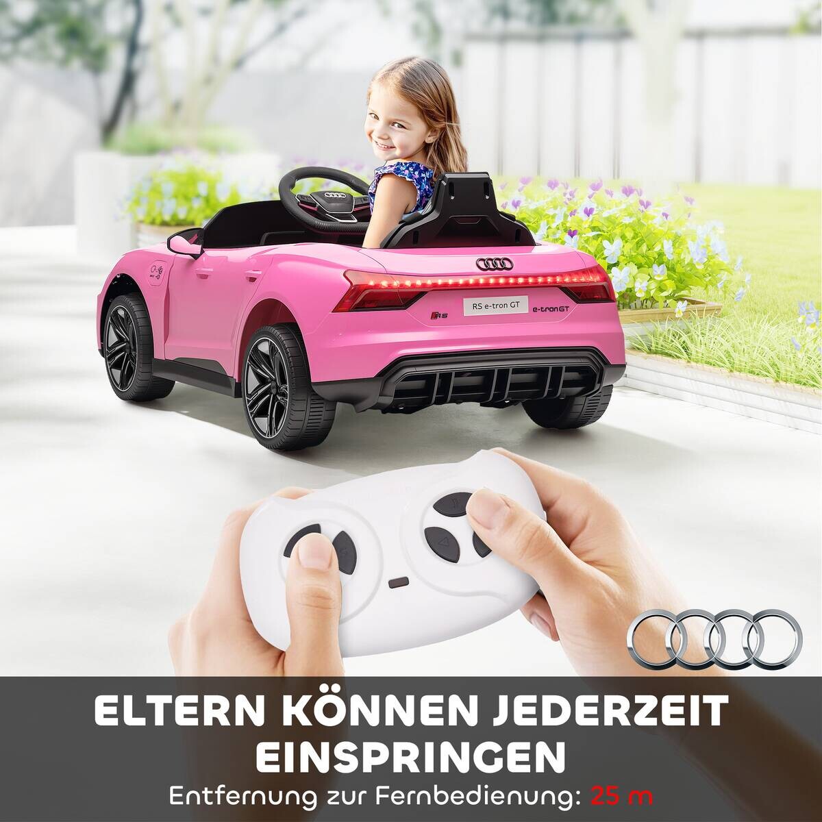 HOMCOM Kinder Elektroauto rosa B/H/L: ca. 58x41x103 cm