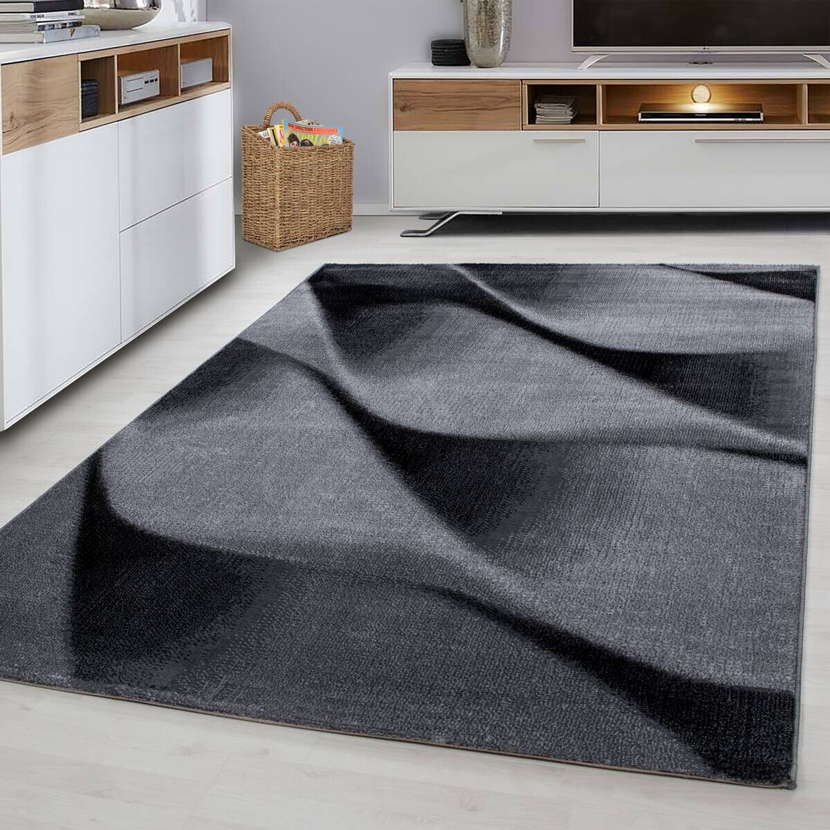 Ayyildiz Teppich PARMA schwarz B/L: ca. 80x300 cm