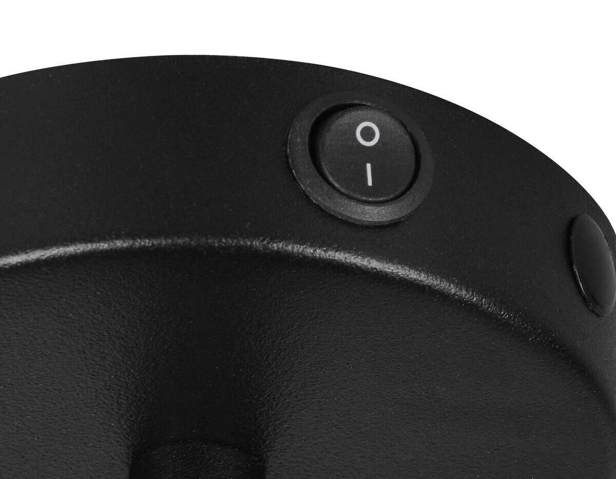 Reality Spots Bidar schwarz gold Metall B/H: ca. 12x27 cm E14 1 Brennstellen