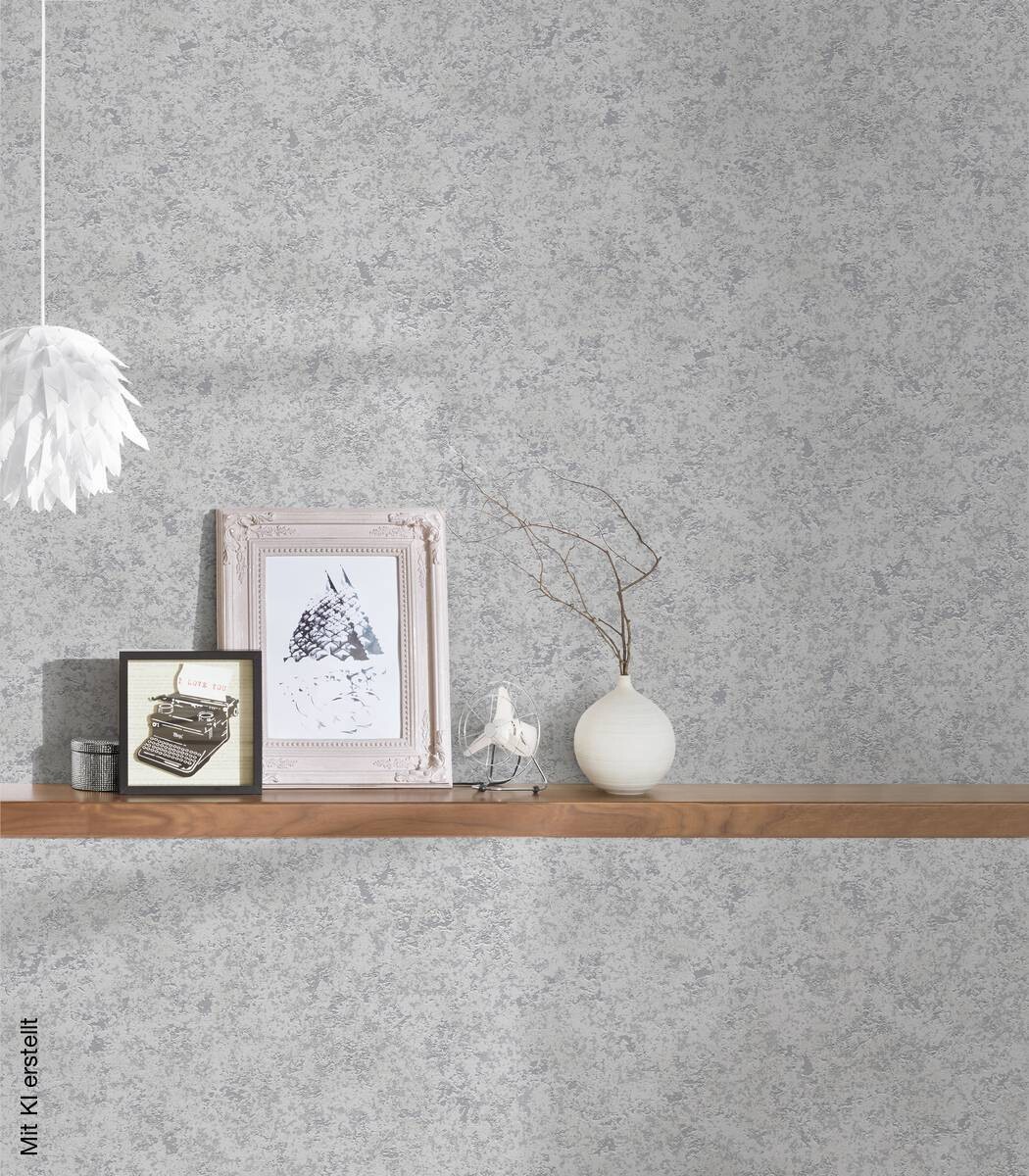 A.S.Creation Vliestapete Attractive Uni grau B/L: ca. 53x1005 cm