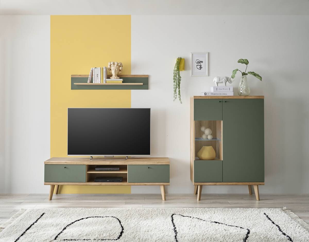 Lowboard Alva Eiche Evoke Coast Nachbildung salbei B/H/T: ca. 160x50x40 cm