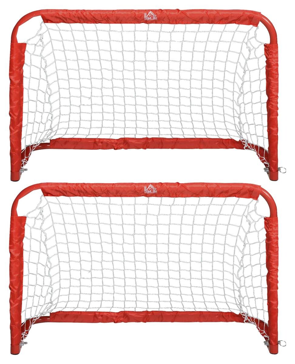 HOMCOM Fußballtor rot B/H/T: ca. 90x60x36 cm