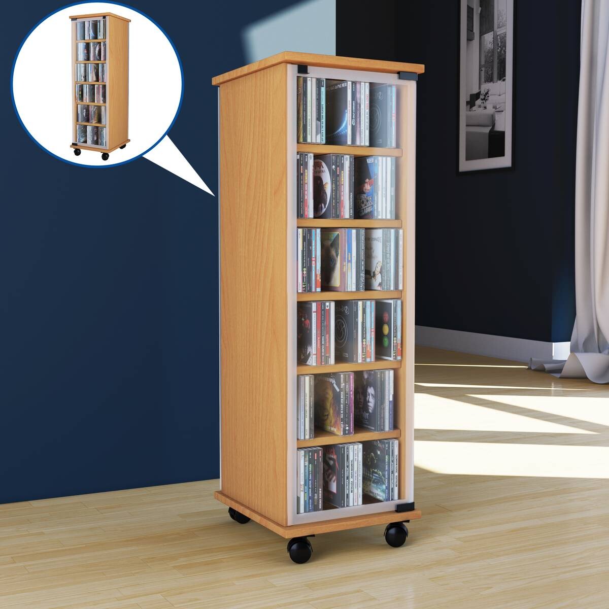 Regal Valenza buche Nachbildung Holzwerkstoff B/H/T: ca. 31x97,5x35 cm