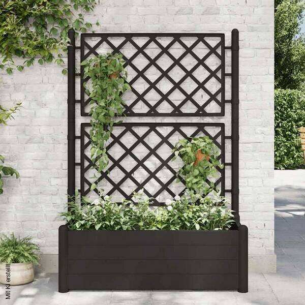 Gartenspalier anthrazit B/H/L: ca. 43x142x100 cm