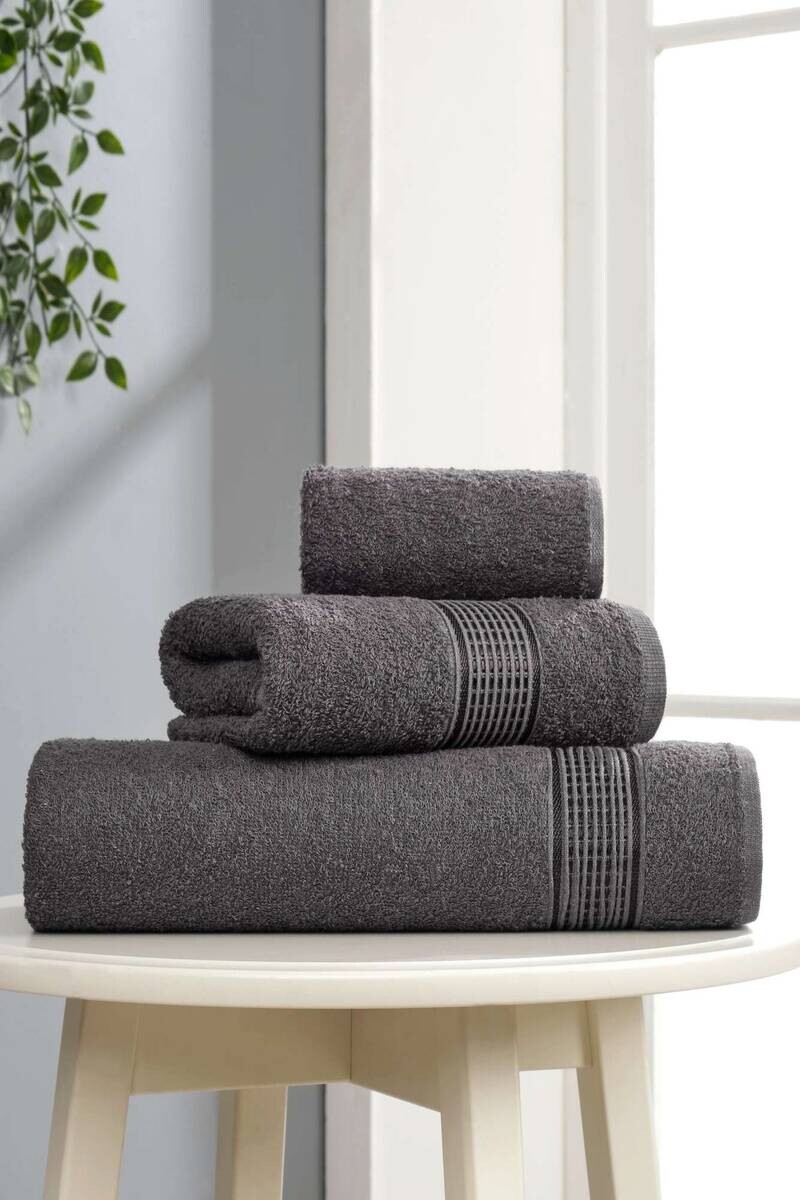Mijolnir Frottier-Set anthrazit Baumwolle B/T/L: ca. 30x50x30 cm